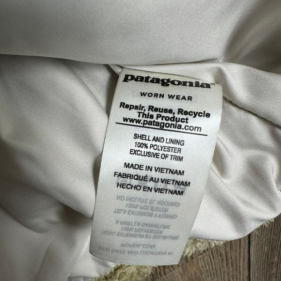 Patagonia Los Gatos Fleece Vest Full Zip El Cap Khaki Womens Size Large Teddy - Picture 5 of 8